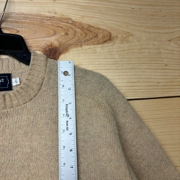 Vintage Loch Mist Wool Sweater Mens Large Brown Tan Crewneck Pullover USA Made - Picture 11 of 14